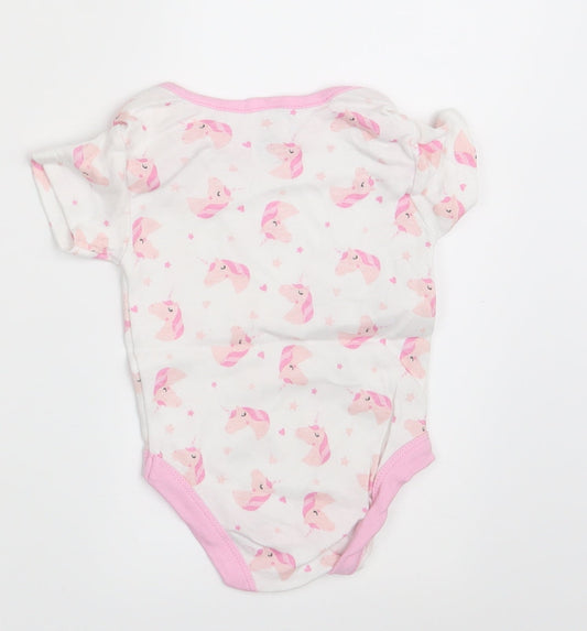 I Love my Unicorn Girls White Animal Print Romper One-Piece Size 6-9 Months