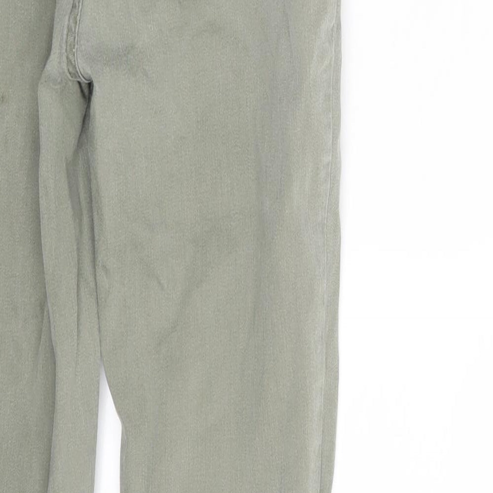 New Look Womens Green Denim Skinny Jeans Size 10 L26 in