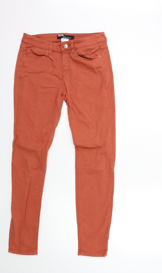 Mens UK Size 28 in BDG Regular Fit Skinny Brown Jeans