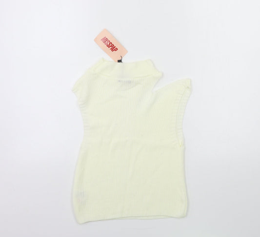 Misspap Womens White Pullover Jumper Size 10