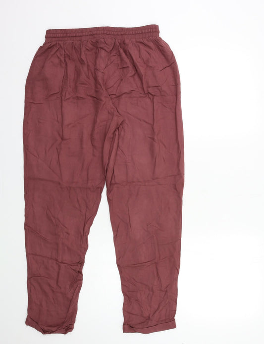 New Look Womens Red Trousers Size 10 L27 in