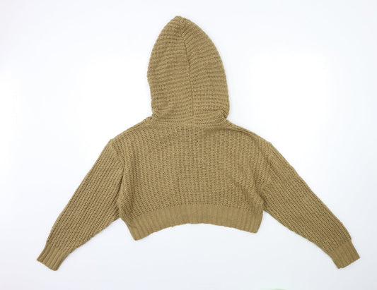 Womens UK Size S PRETTYLITTLETHING Brown Pullover Jumper