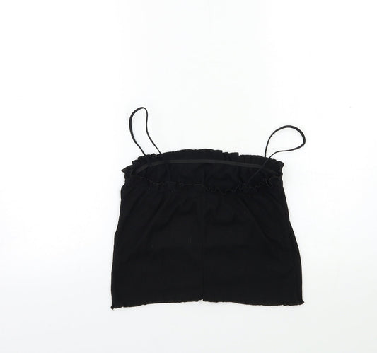 Boohoo Womens Black Basic Tank Size 12