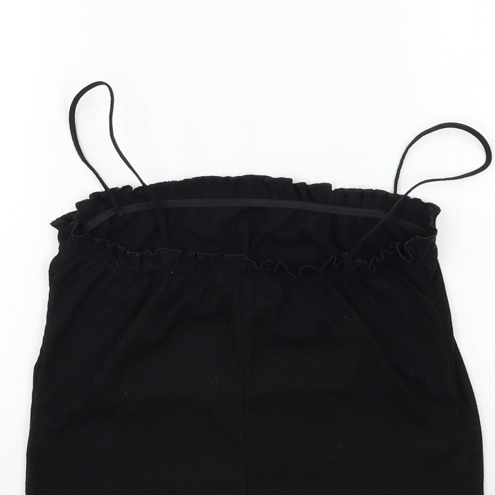 Boohoo Womens Black Basic Tank Size 12