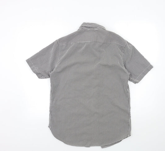 George Mens Red Check Button-Up Size S