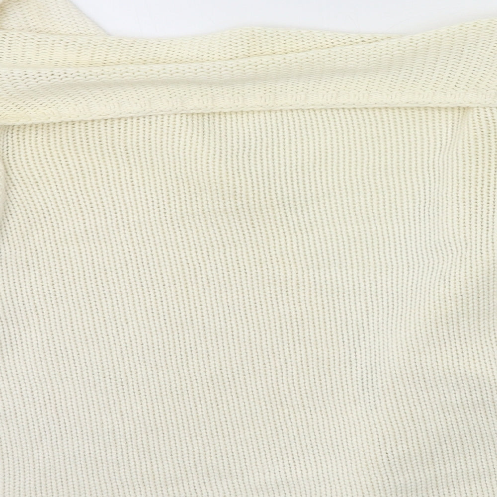 Womens UK Size 10 Preworn Beige Cardigan Jumper