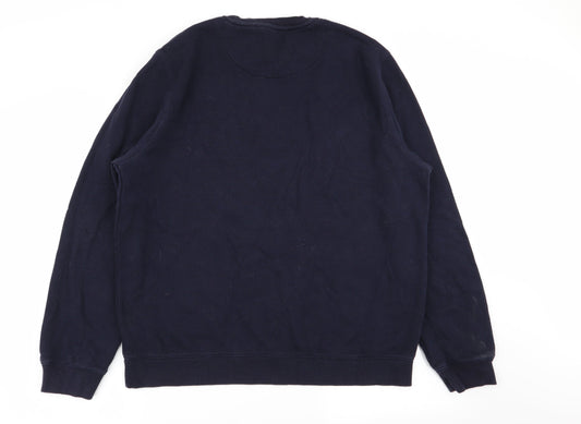 Back view of ACW58 men’s blue jumper, size XL