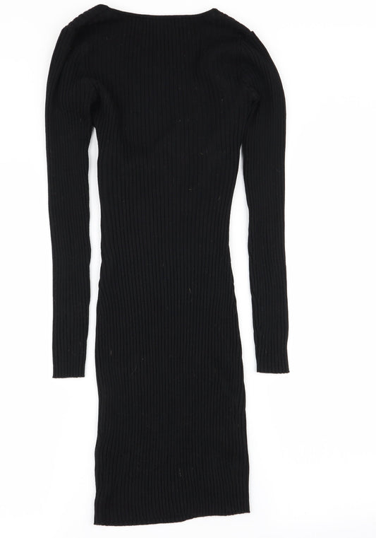 Lu NYC Womens Black Pencil Dress Size S