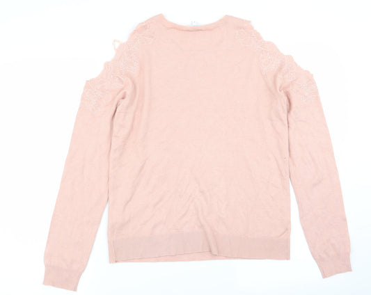 Womens UK Size 12 Warehouse Pink Pullover Jumper