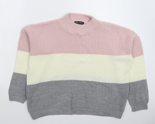 Womens UK Size 14 Select Multicoloured Pullover Jumper