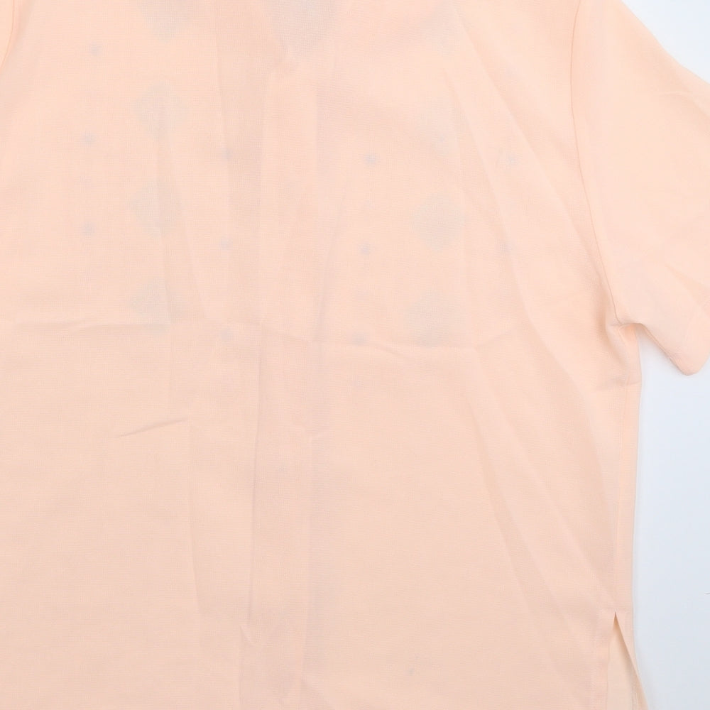 Womens UK Size 16 Rosy Pink Basic Button-Up