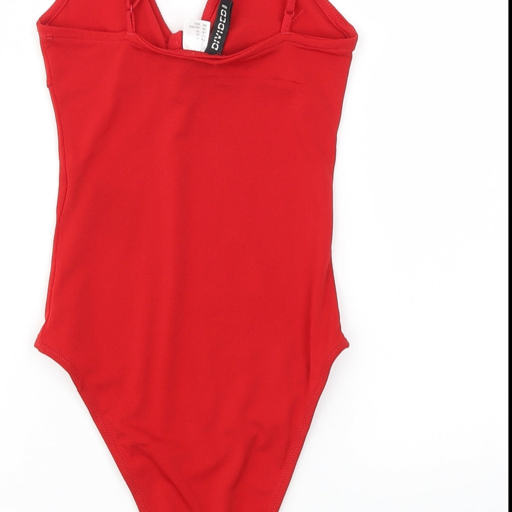 H&M Womens Red   Bodysuit One-Piece Size XS