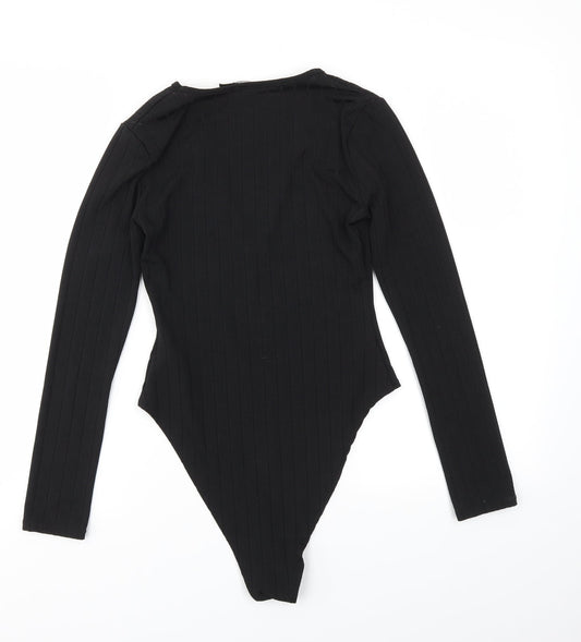 Boohoo Womens Black   Bodysuit One-Piece Size 8