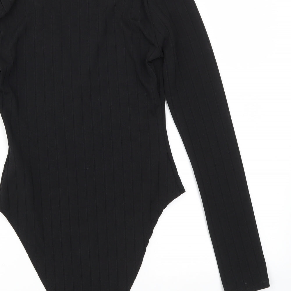 Boohoo Womens Black Bodysuit One-Piece Size 8