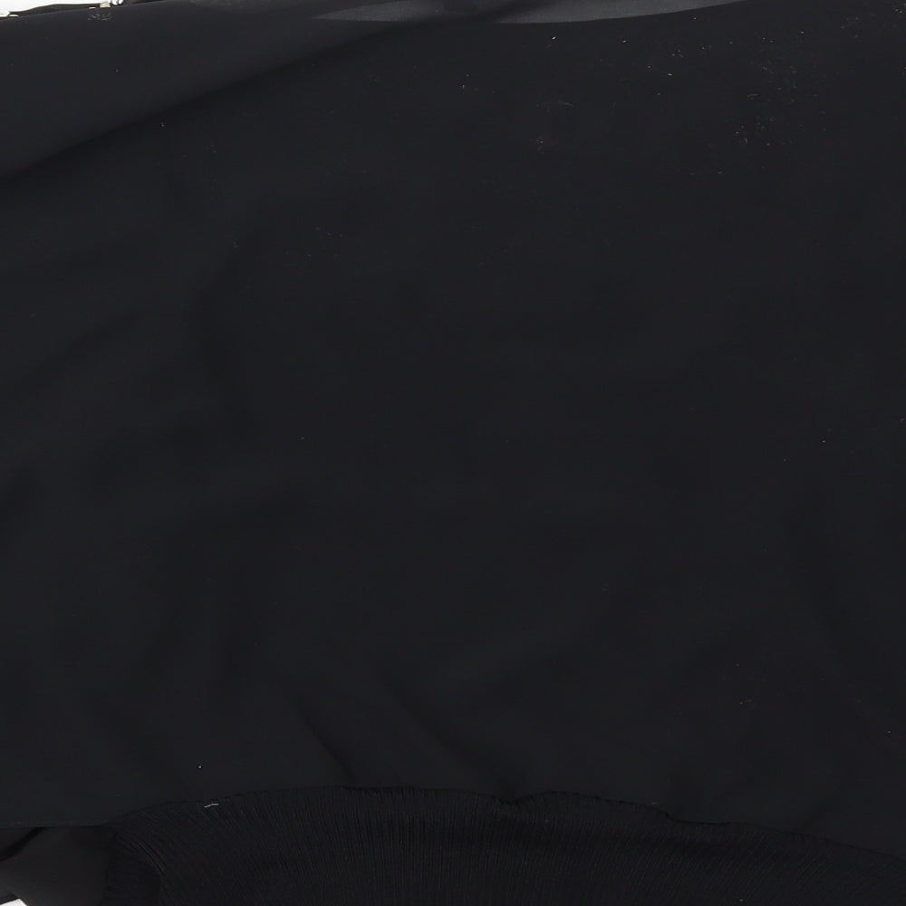 Womens UK Size 10 DAVID EMANUEL Black Basic T-Shirt