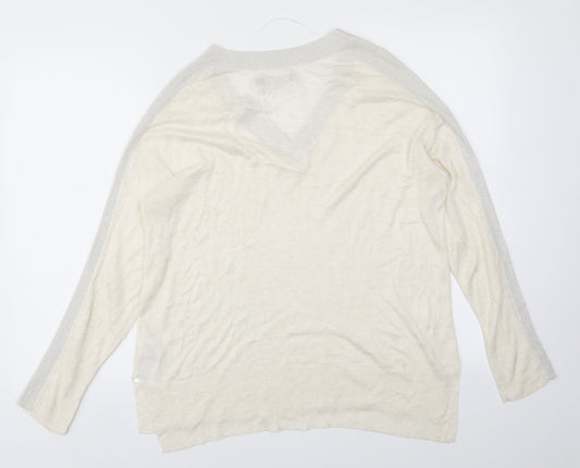 b.young Womens Ivory Basic T-Shirt Size L