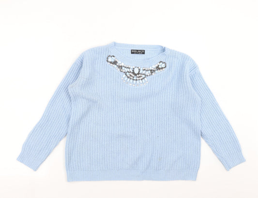 Womens UK Size 14 Select Blue Pullover Jumper