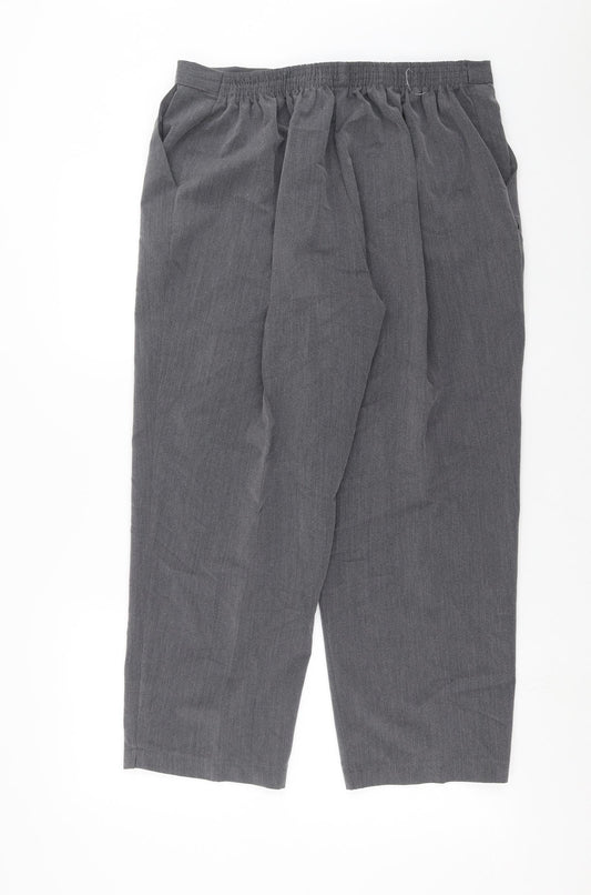 Womens UK Size 34 in Preworn Regular Fit Grey Trousers