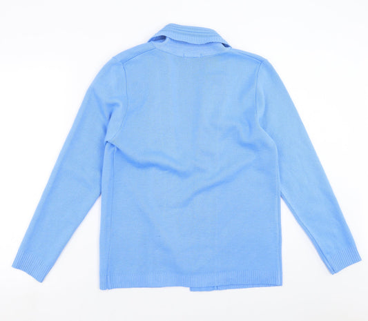 Vivi London Womens Blue Knit Cardigan Jumper Size S