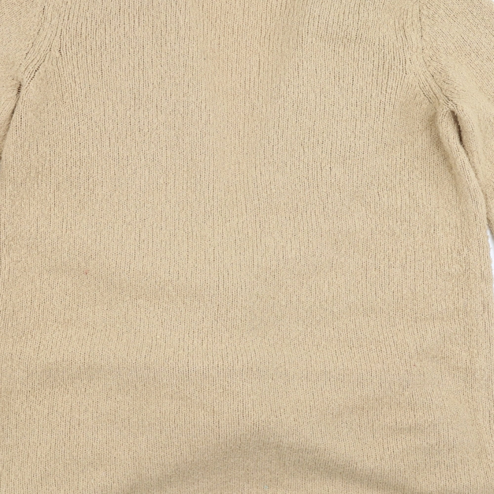 F&F Womens Beige Knit Cardigan Jumper Size 12