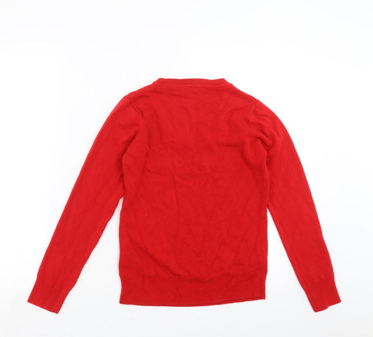 Primark Womens Red Knit Pullover Jumper Size 8