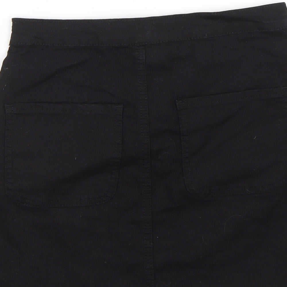 PRETTYLITTLETHING Womens Black Denim Mini Skirt Size 8