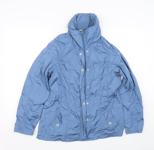 Laura Torelli Womens Blue Rain Coat Coat Size 12