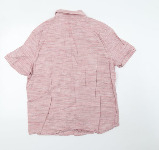 George Mens Red Button-Up Size L - 44inch