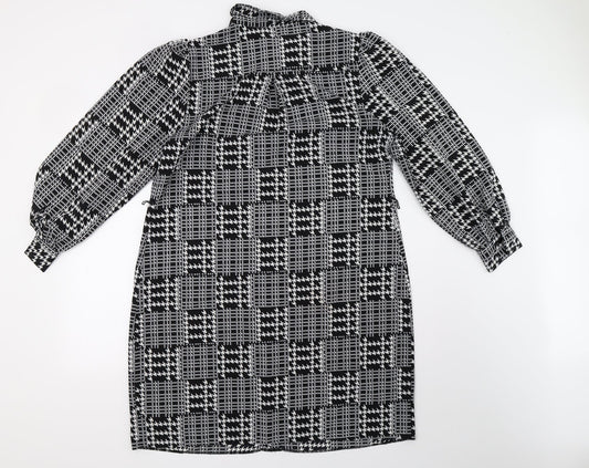 Matalan Womens Black Geometric A-Line Size 16 - 42