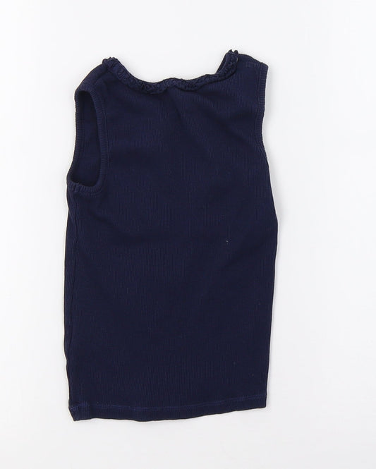 George Girls Blue Basic Tank Size 5-6 Years