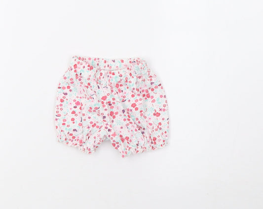 George Girls White Polka Dot Sleep Shorts Size 0-3 Months