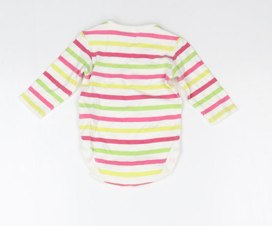 NEXT Baby Multicoloured Striped Babygrow One-Piece Size 3-6 Months