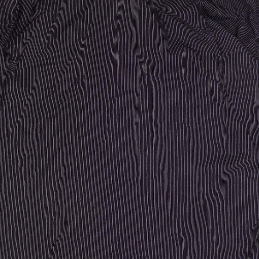Mens UK Size M James Aubrey Purple Button-Up Long Sleeve Casual Shirt