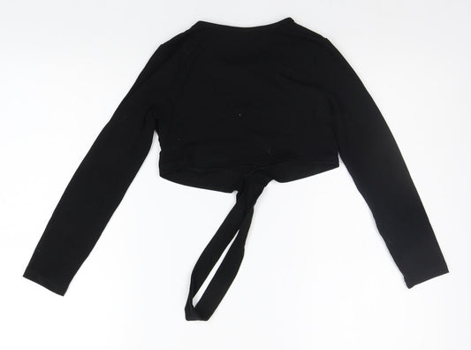 SheIn Girls Black Basic T-Shirt Size 9-10 Years