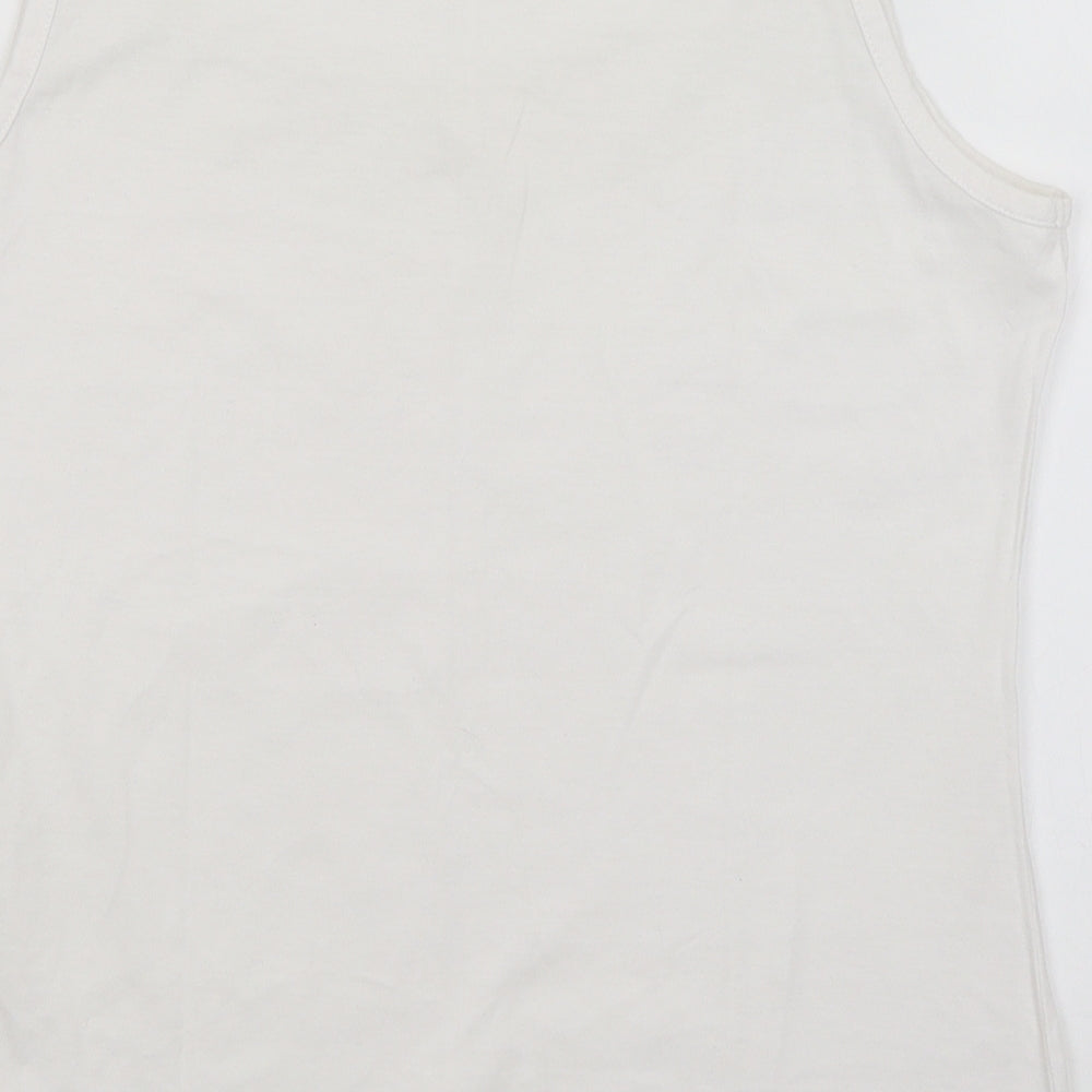 Womens UK Size 12 Editions White Basic Tank