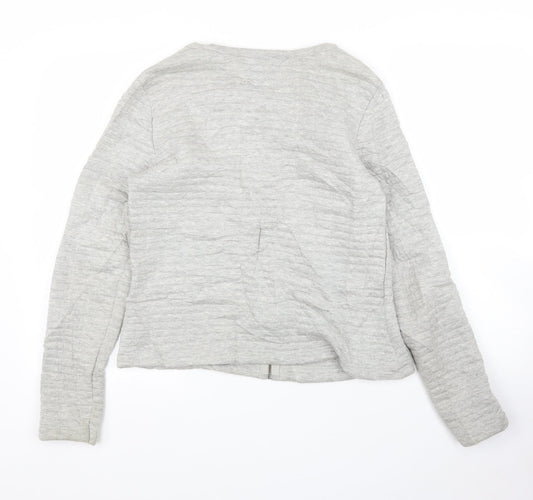 Womens UK Size 12 Dorothy Perkins Grey Full Zip Jumper
