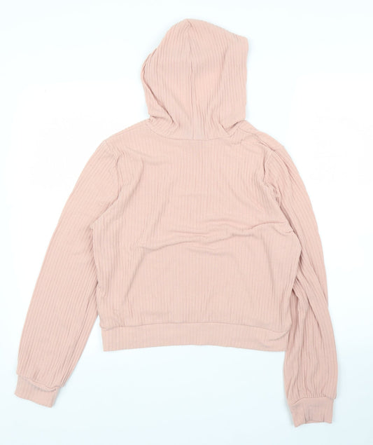 New Look Girls Pink Pullover Hoodie Size 14 Years