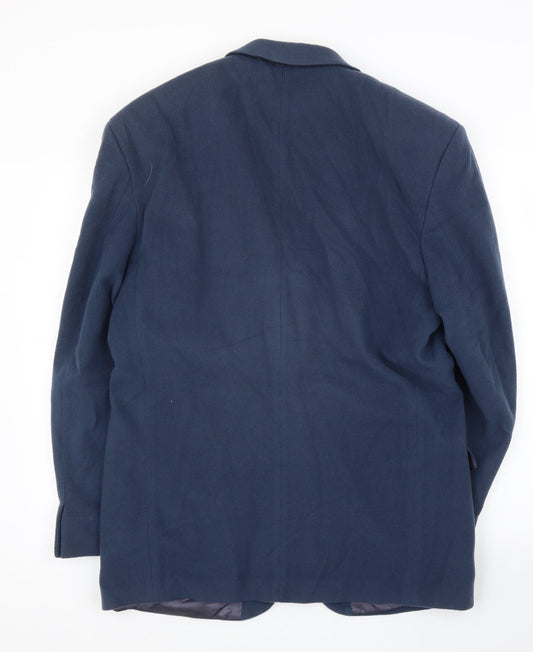 Alexandra Mens Blue Fleece Jacket Suit Jacket Size 42