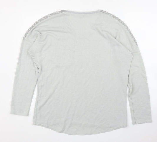 Womens UK Size L Preworn Grey Pullover Jumper