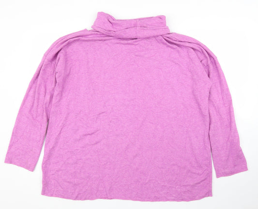 Senzatempo Womens Purple Pullover Jumper Size 2XL