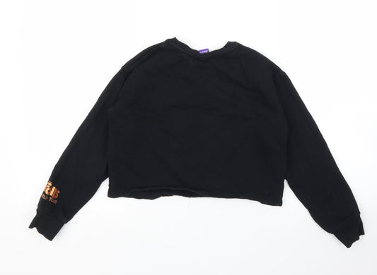 George Girls Black Pullover Jumper Size 9-10 Years - Trolls