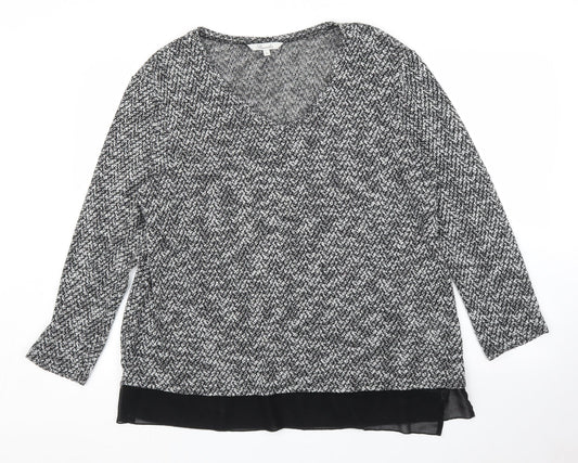 Womens UK Size XL Peacocks Grey Pullover Jumper