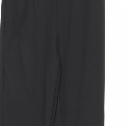 Womens UK Size S Preworn Regular Fit Black Trousers