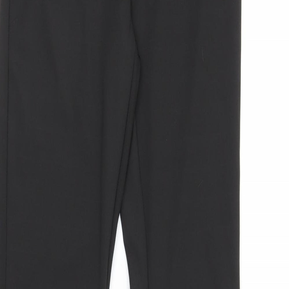 Womens UK Size S Preworn Regular Fit Black Trousers