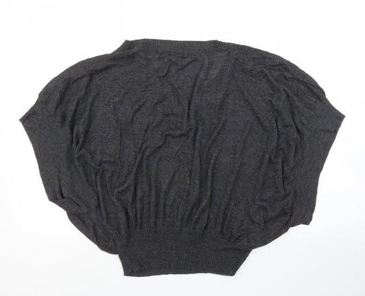 JCL Womens Grey Cardigan Jumper Size M