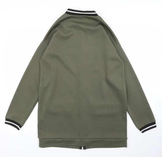 QED London Womens Green Full Zip Jumper Size 10