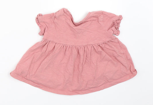TU Girls Pink Basic T-Shirt Size 12-18 Months