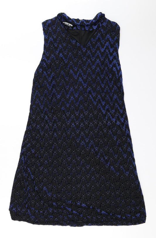 Additional front view of Fashion Union women’s blue mini, size UK 10