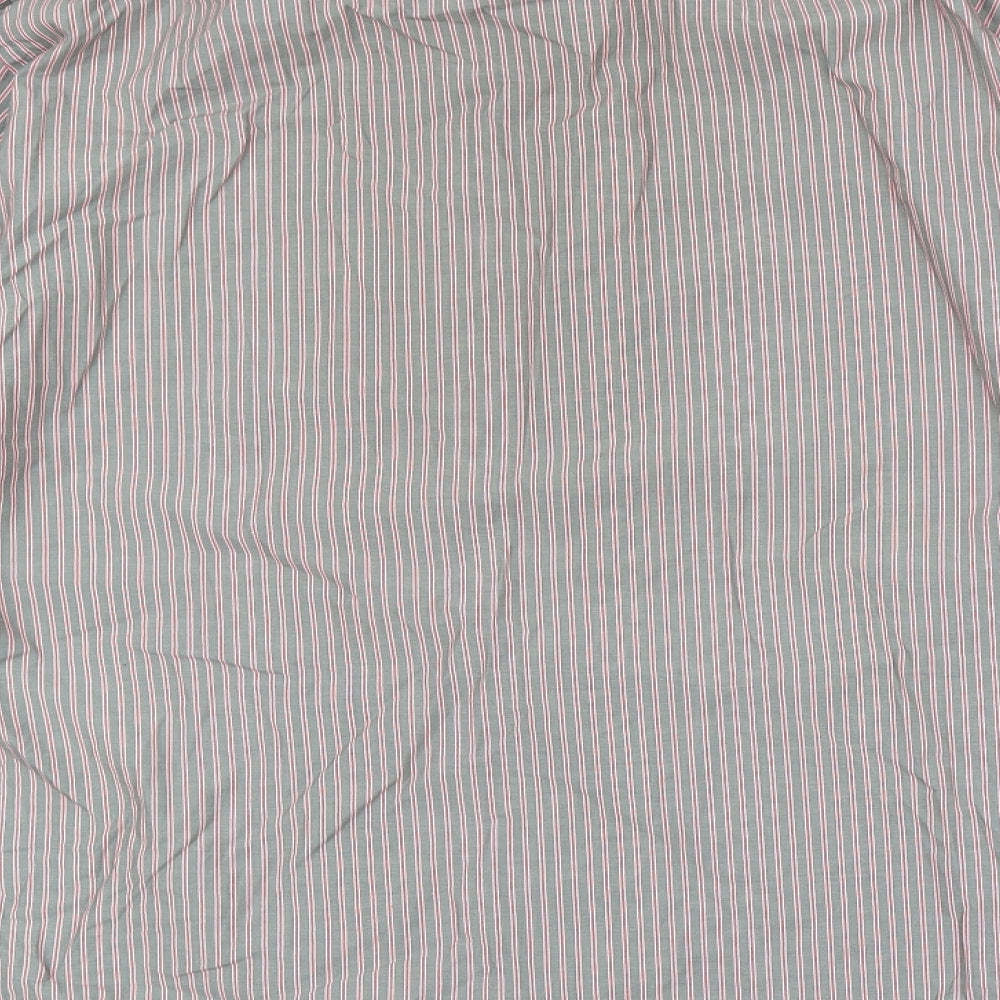 Mens UK Size 42 Marks and Spencer Grey Button-Up Long Sleeve Casual Shirt