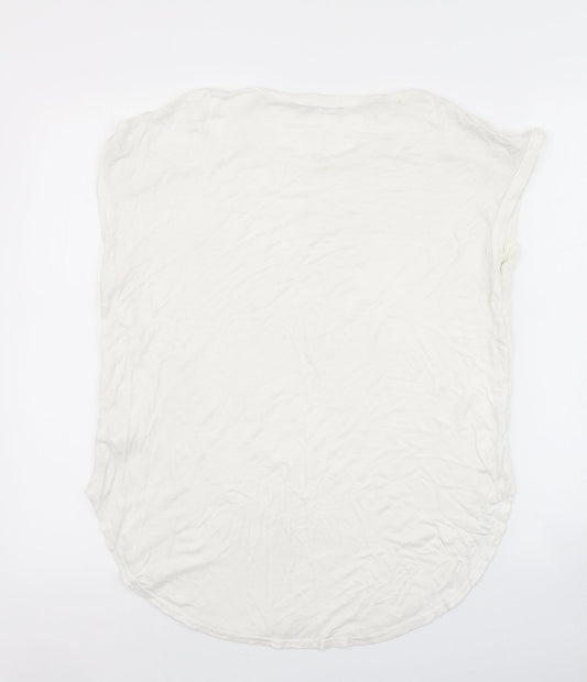 Boohoo Womens White Basic T-Shirt Size 14